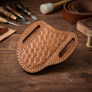 High Quality Handmade Real <b>Leather</b> Non-Waterproof Folding Knife Sheath Bag Adjustable Strap Custom Size Outdoor <b>Tool</b> Storage - Product Image 3