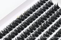 Extensions de cils DIY faites à la main, bande complète, cils longs naturels en cheveux synthétiques pour un volume accru