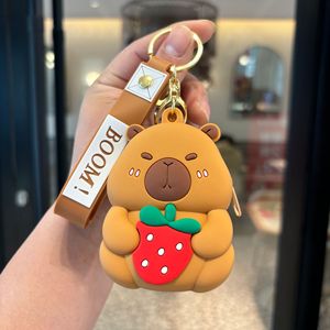 Nuevo Llavero Monedero de Silicona con Diseño de Gato de Dibujos Animados, <span class=keywords><strong>Mini</strong></span> Bolsa para Dinero, Auriculares, Llavero de Animales Kawaii Capibara - Product Image 1