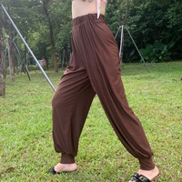 Pantalon de danse et de yoga unisexe - Pantalon fuselé froissé style lanterne pour la pratique et la performance de la danse