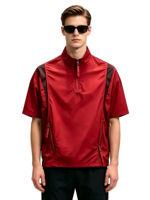 Veste de golf légère en nylon pour homme, coupe-vent à col zippé, anti-humidité, performance supérieure, vêtements de sport personnalisés pour équipe