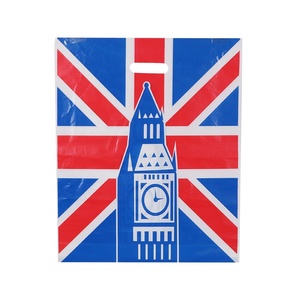 Hot Sale Custom Printed Logo Die Cut Plastic Bag Fashionable Groceries Business Promotion Shopping Bag