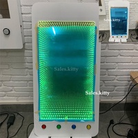 Panneau mural tactile sensoriel LED à changement de couleur, tunnel d'infini 3D, inspiration visuelle lumineuse, miroir apaisant spécial pour enfants