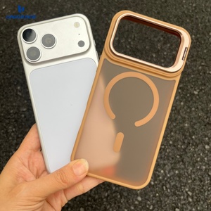 Coque de téléphone portable magnétique de luxe personnalisée avec support d'appareil photo en métal mat pour iPhone 11 12 13 14 <span class=keywords><strong>Plus</strong></span> 15 16 17 Pro Max - Product Image 3