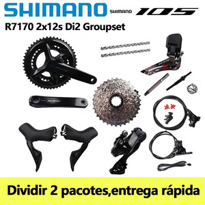 <span class=keywords><strong>SHIMANO</strong></span> <span class=keywords><strong>105</strong></span> R7170 DI2 groupe 2x12 vitesses vélo de route groupe électronique avec R7170 double levier de commande dérailleur <span class=keywords><strong>avant</strong></span>/arrière - Product Image 1
