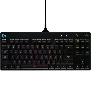 Logitech G PRO kablolu oyun klavyesi GX mavi tıklayın anahtarı Tenkeyless RGB programlanabilir oyun klavyesi