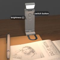 Lampe de lecture pliable MSBN avec clip, rechargeable par USB, lampe de livre LED pour protéger les yeux, idéale pour les étudiants en lecture et en étude