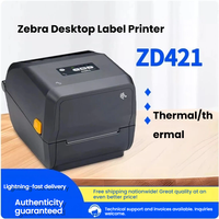Imprimante d'étiquettes codes-barres thermiques adhésives ZEBRA ZD421CN/ZD421T, vitesse de copie 30 CPM, toner séparé pour le commerce extérieur, transfert thermique
