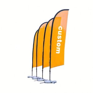 Banderas Curvas de Plumas con Impresión UV Sincronizada Personalizadas, Banderas de Playa Resistentes para Publicidad Exterior - Product Image 2