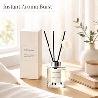 Coffret Cadeau Diffuseur à Bâtonnets en Rotin avec Huiles Essentielles Naturelles pour Aromathérapie, Idéal pour l'Aménagement de la Maison ou un Anniversaire