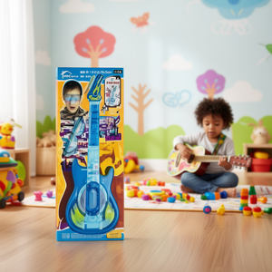 HPC Guitar Set Electronic Plastic String Type Musical Toy For Kids Age 5 To 7 Years Unisex With Glasses Microphone - Product Image 2