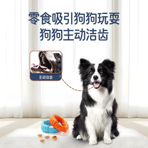 Jouet à mâcher pour chien en forme d'anneau tressé bleu orange, grand modèle, jouet interactif d'entraînement pour animaux de compagnie - Product Image 2