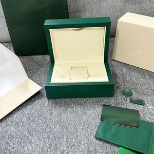 Custom Luxury Green Leather Single <b>Watch</b> Box OEM Wooden Storage Gift Packaging <b>Watch</b> Box <b>Cases</b> Wtih Pillow - Product Image 2