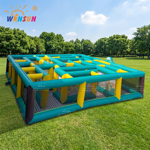 Laberinto de maíz inflable comercial WINSUN, juego para niños con certificación CE, PVC impermeable para parques infantiles y carnavales al aire libre - Product Image 1