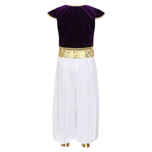 Costume de prince Aladdin réaliste pour enfants, unisexe, pour Halloween, cosplay avec robe et haut pour garçons et filles, inspiré du film - Product Image 2