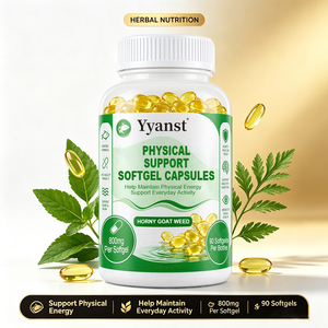 Extrait de Horny Goat Weed 800mg, 90 gélules molles, pour l'énergie physique quotidienne des hommes, aide à maintenir l'activité quotidienne, soutient la vitalité quotidienne, OEM/ODM - Product Image 4
