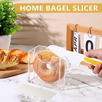 Support à Bagels Portable HD4002 en Acrylique Transparent Pré-assemblé, Meilleure Vente, 1 Étagère, Idéal pour Fêtes et Cuisines