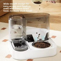 Distributeur automatique de nourriture pour chien et chat avec fontaine à eau, grande capacité, conteneur de stockage de nourriture pour animaux de compagnie, accessoires pour chiots
