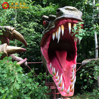 Équipement de parc d'attractions Simulation de dinosaures Modèle animatronique pour adultes Modèle électrique de dinosaure artificiel
