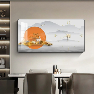 <span class=keywords><strong>Orologio</strong></span> da Parete Moderno in Cristallo e Porcellana, Decorazione Artistica per Ristorante, <span class=keywords><strong>Soggiorno</strong></span>, Casa, Silenzioso e Semplice - Product Image 2