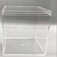 Boîte cadeau en acrylique transparente pour fleurs de rose, rangement de chaussures, boîte à bijoux personnalisée, boîte cadeau en acrylique pour mariage avec couvercle