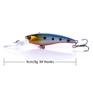 Commercio all'ingrosso wobblers 90 millimetri minnow 8.0g Hard Bait Piccola Sinking Minnow esche Da Pesca - Product Image 6