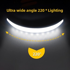 <span class=keywords><strong>Lampe</strong></span> <span class=keywords><strong>frontale</strong></span> LED <span class=keywords><strong>rechargeable</strong></span> portable super lumineuse à faisceau large 230°, 4 modes, avec clips, pour camping, course, pêche, activités de plein air, casque de travail - Product Image 2