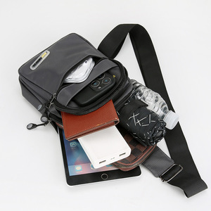 Men's Chest Bag Nylon Portable Outdoor Sports Cycling Travel Crossbody Gray Black Green Blue Solid Color - Product Image 4