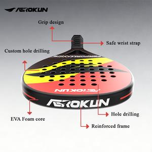 Customized Tear Drop 3k12k18k Carbon <strong>Paddle</strong> Racket Carbon Padel Racke <strong>Paddle</strong> Padel Racket - Product Image 5