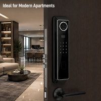 Serrure intelligente de luxe à reconnaissance faciale 3D avec caméra vidéo pour la sécurité de la porte d'entrée
