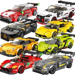 Meilleures ventes transfrontalières : Modèle de voiture de sport de champion de course compatible avec les voitures à huit grilles, en blocs de construction en plastique ABS de petite taille, 14 - Product Image 2