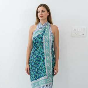 Pareo de algodón estampado a mano indio, ligero, para playa, cubierta de traje de baño tropical, ropa de resort para mujer - Product Image 1