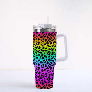Tasse de Voiture Transfrontalière 40oz en Acier Inoxydable Style <span class=keywords><strong>Stanley</strong></span>, Gobelet à Logo Fleur Imprimé en 3D avec Fonctionnalités Thermos, Vente en Gros - Product Image 3