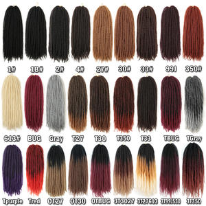18 Zoll Marley Braid Häkelhaar Afro Marley Twist Ombre Farbe Synthetisches Häkelhaar Fro für Afrikanische Frauen - Product Image 4