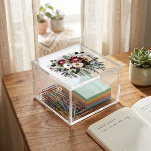 Caja Decorativa Acrílica Transparente con Impresión UV Personalizada, Caja <span class=keywords><strong>de</strong></span> Almacenamiento Acrílica Cuadrada Transparente para Exhibición y Empaque <span class=keywords><strong>de</strong></span> Regalos - Product Image 3