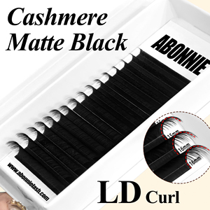 Abonnie Cashmere Mink Dark Matte Velvet Lash Trays, Extensiones de Pestañas de Terciopelo, Extensiones de Pestañas Coreanas PBT - Product Image 2