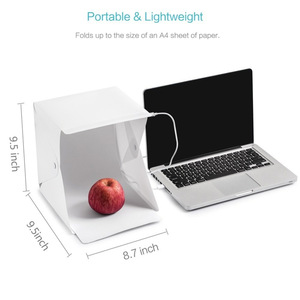 Portable Mini Shooting Tent <b>Box</b> 20cm Dual LED <b>Soft</b> <b>Light</b> Photography Studio For Product Photo Plastic USB Powered - Product Image 3