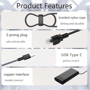 Original Spec 65W USB-C <b>Adapter</b> For HP, 19.5V 3.33A, Plug And Play Multi Country Wall Plug - Product Image 3