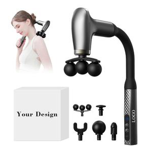 Huyo 0728 Pistola de Masaje Fascial Portátil Recargable de 1200mAh con 5 Cabezales de Masaje y 9 Velocidades, 1200-3000 RPM, Masajeador para Recuperación Muscular - Product Image 3