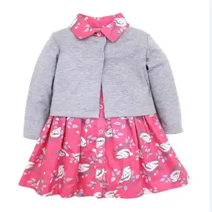 0-18M Volledige Maten Herfst Katoenen Baby Meisje Jurken Boutique Baby Japon Outfit Jurk Kleding
