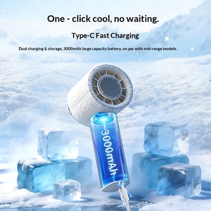 Yanmi Portable Fan Small High-speed 3000mAh <b>Multi</b> Speed USB <b>Charger</b> Portable Suitable for Outdoor Use Small - Product Image 5