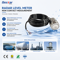 Capteur de niveau radar Bestar IP68 80 GHz RS485 sans contact, précision 1 mm, pour la mesure du niveau d'eau en métal pour barrages fluviaux