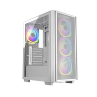 Boîtier PC Gamer JNP ARGB LED, Nouveau Design, USB 3.0, Tour de Système de Bureau, Panneau en Maille, Format ATX Mid-Tower