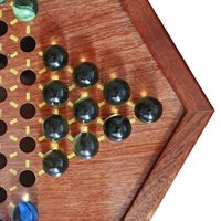 Jeu de dames chinoises en bois avec 60 billes et 12 billes de rechange avec un design de tiroir pour le rangement des jeux de société en famille