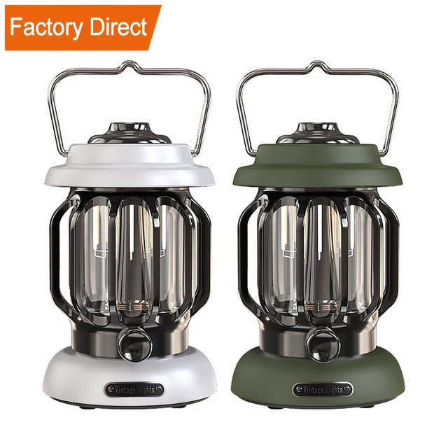 Camping Light Retro Vintage Lantern Led Outdoor Garden Emergency Lighting Camping Pendant Old Style Gas Lamp LIV 264 LIV 265