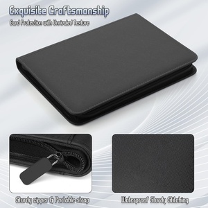 Factory Premium 9 Pocket Custom Pokemoned Pu Leather Trading <b>Card</b> Binder with <b>Embossing</b> Printing 5 Color PP Inner Pages - Product Image 6