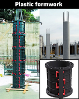 Formes de colonnes circulaires en plastique, matériau ABS, système de coffrage réutilisable, léger, assemblage facile, solution pratique