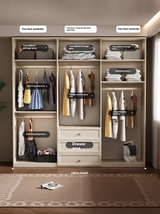 Crème française grande <span class=keywords><strong>armoire</strong></span> en bois massif Vintage <span class=keywords><strong>rotin</strong></span> moderne Simple <span class=keywords><strong>armoire</strong></span> de rangement pour <span class=keywords><strong>la</strong></span> maison chambre hôtels salon Villa - Product Image 2
