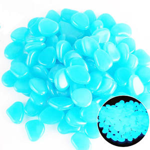 Pierres lumineuses brillent dans l'obscurité 50 pièces avec différentes couleurs en stock pour les décorations d'aquarium de paysage de jardin galets de pavage - Product Image 1