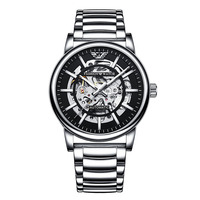 Montres pour hommes montres-bracelets mécaniques automatiques à remontage automatique en acier inoxydable squelette étanches de luxe